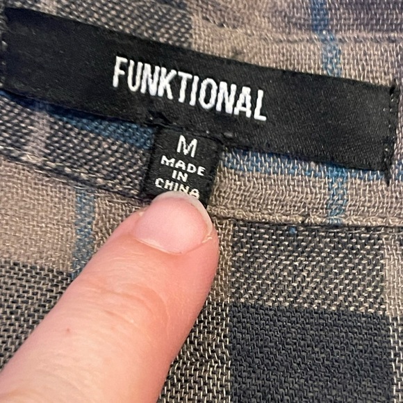 Funktional revolve wool lightweight fold front flannel button up - Picture 3 of 7